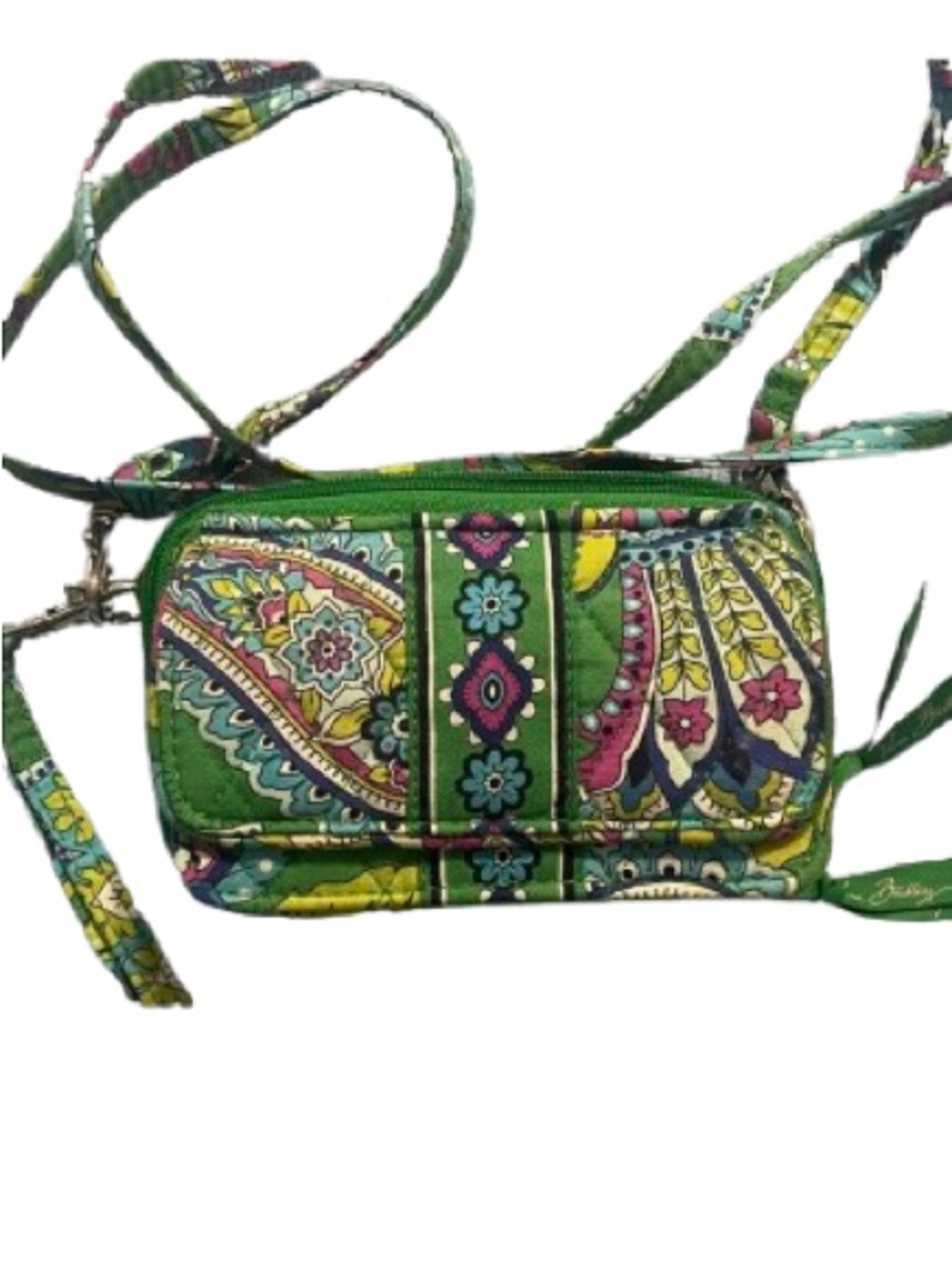 Vera Bradley Emerald Paisley Crossbody Wristlet